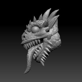 Fire Shark Lizard Troll Head - Image 3