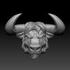 Bull Warrior Head (tattoo face)