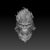 Monkey King Head - Serious (Black Forge Studios)