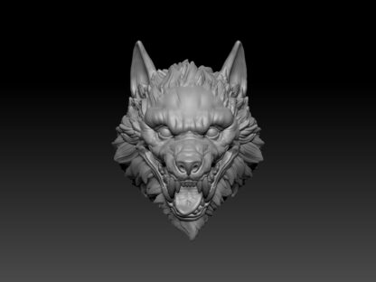 Wolf Head - Snarling (Black Forge Studios)