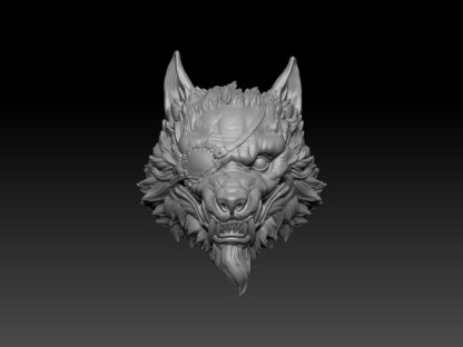 Wolf Head - Eyepatch (Black Forge Studios)