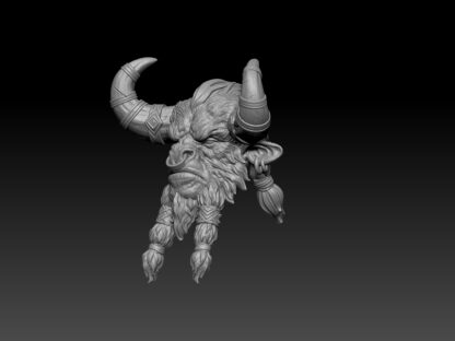 Minotaur Head w/ Twin Beard - Image 2