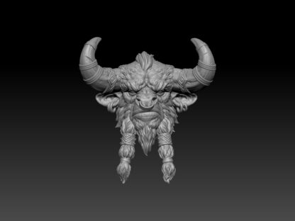 Minotaur Head w/ Twin Beard
