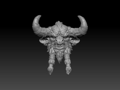 Minotaur Head w/ Twin Beard - Image 4